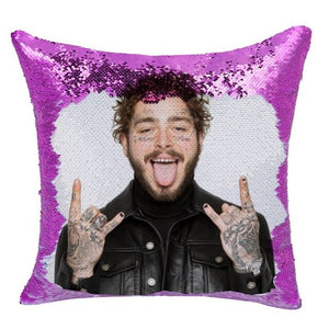 Exclusive: Post Malone Sequin Pillow
