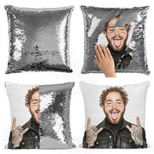 Load image into Gallery viewer, Exclusive: Post Malone Sequin Pillow

